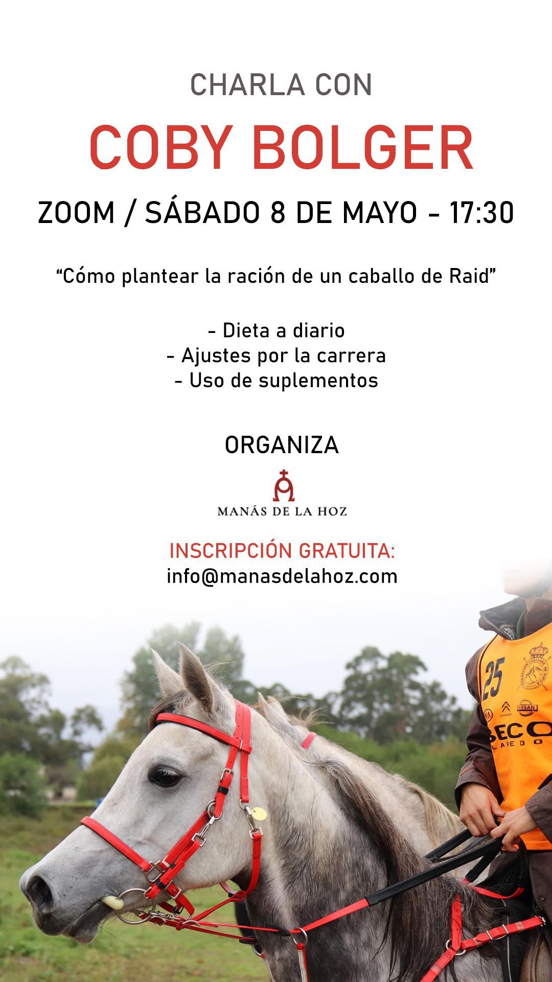 Coby Bolger &quot;Como plantear la racion de un caballo de Raid&quot;